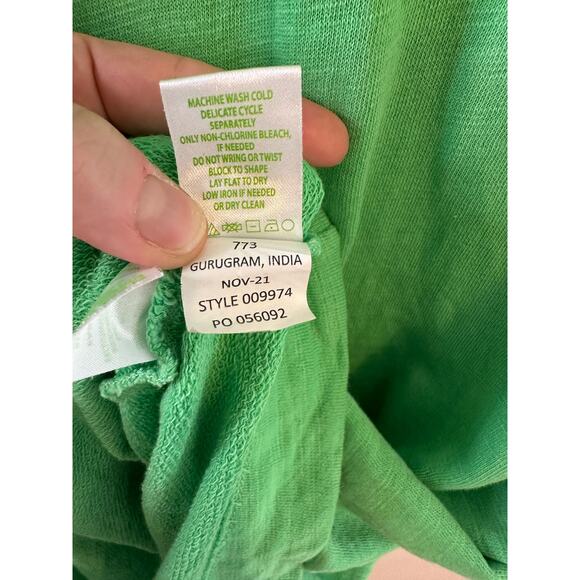 Lilly Pulitzer Womens Jasona Eyelet Long Sleeve Cabana Green Shift Dress Large - Picture 6 of 7